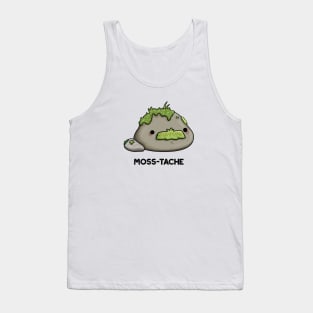 Moss-tache Funny Moustache Pun Tank Top